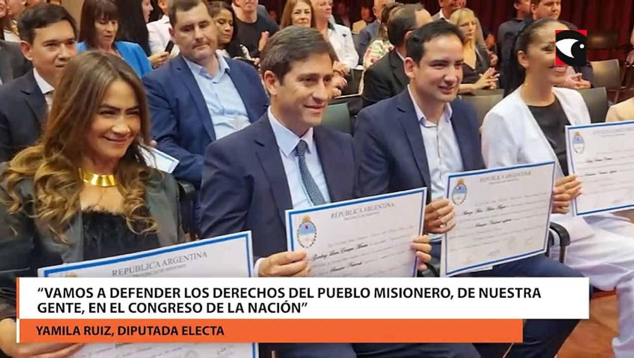 Proclamación de Senadores y Diputados electos | “Vamos a defender los derechos del pueblo misionero, de nuestra gente, en el Congreso de la Nación” expresó Yamila Ruiz