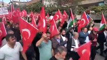 Ayvacık'ta Filistin'e destek yürüyüşü düzenlendi