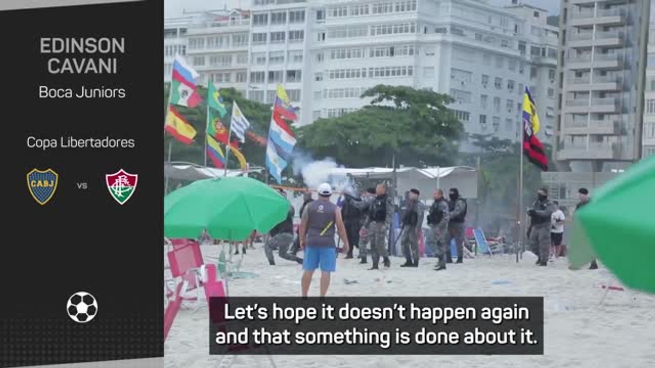 Cavani and Diniz slam Copa Libertadores fan violence