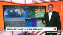 Rounds of storms to strike the Pacific Northwest