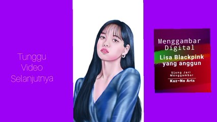 Menggambar digital Lisa blackpink yang anggun