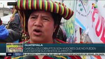 Organizaciones sociales en Guatemala se manifiestan para exigir respeto a la democracia