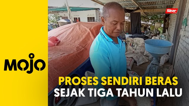 Proses sendiri padi bagi mendapatkan bekalan beras untuk kegunaan harian
