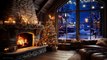 Relaxing Christmas Ambience with Instrumental Christmas Jazz Music & Fireplace
