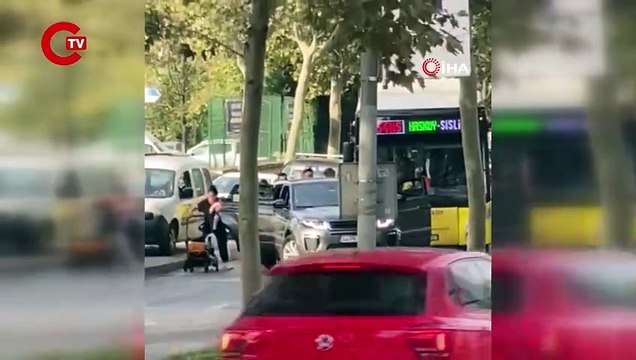 İETT otobüsünün önünü kesti, hem şoföre hem yolculara dehşeti yaşattı