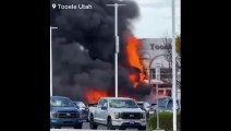 WARNING: Semi-Truck Crashes into Tooele Auto Mall Tooele | Utah
