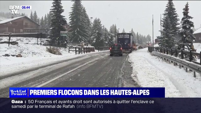 Les images des premiers flocons dans les Hautes-Alpes