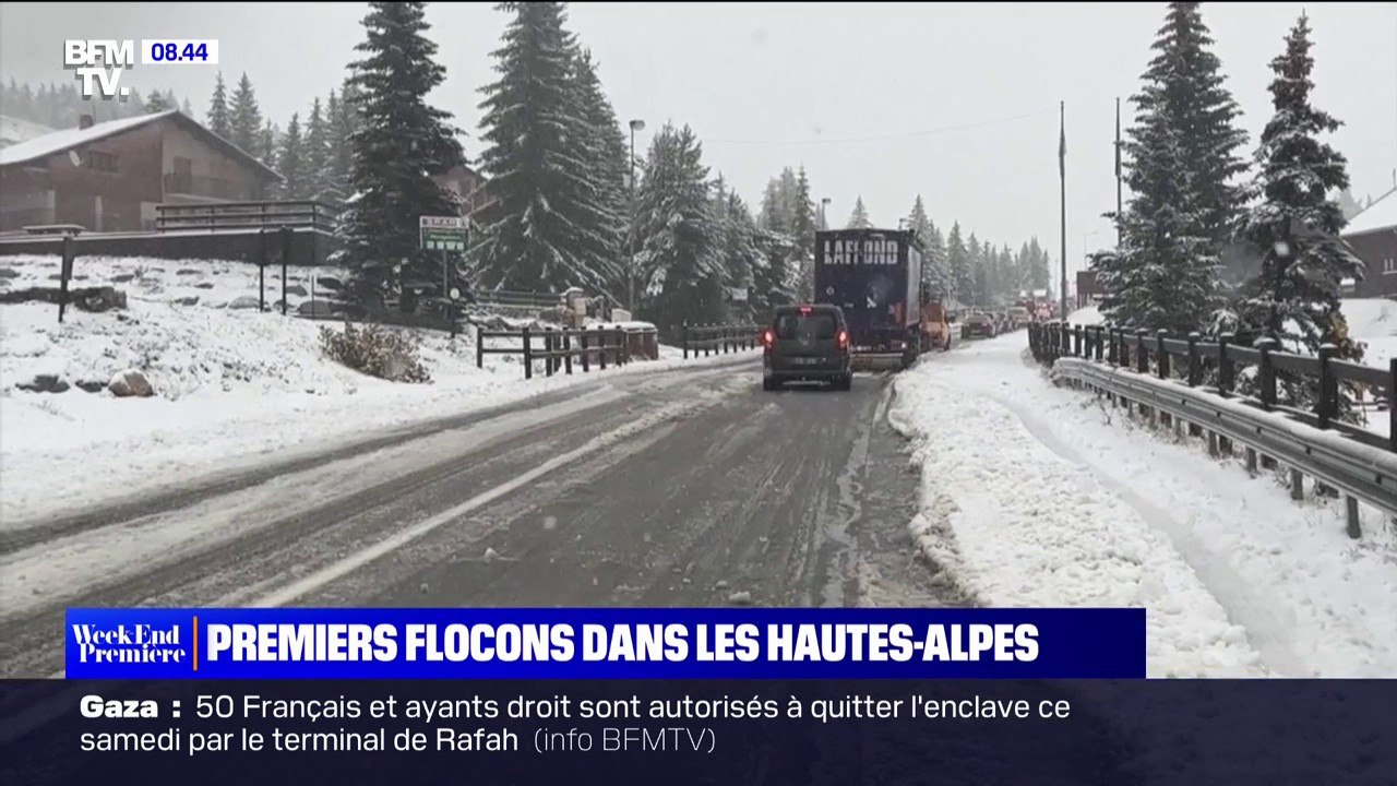 Les images des premiers flocons dans les Hautes-Alpes