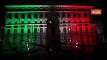 Quattro novembre, Palazzo Chigi illuminato con il tricolore