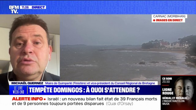 Michaël Quernez, maire de Quimperlé (Finistère): Des personnes craignent une tempête qui viendrait endommager encore plus durement leur maison