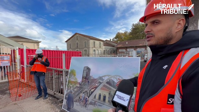Sète Passerelle Explications Smie Issam Directeur de projet et Gautier Nicke Ingénieur-Travaux principal