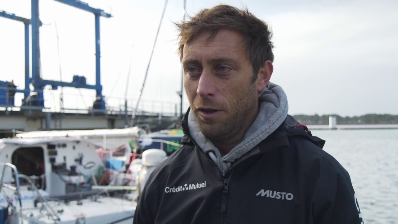 Transat Jacques Vabre Normandie Le Havre 2023 : VENDREDI 03112023 - INTERVIEW DE IAN LINPINSKI - CRÉDIT MUTUEL - REMISE À L'EAU DU BATEAU