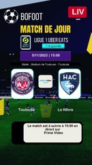 Toulouse vs Le Havre Streaming sur quelle chaine, quelle heure et quelle date
