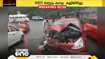 താമരശേരി ചുരത്തിൽ കെഎസ്ആർടിസി ബസ്സും കാറും  കൂട്ടിയിടിച്ചു