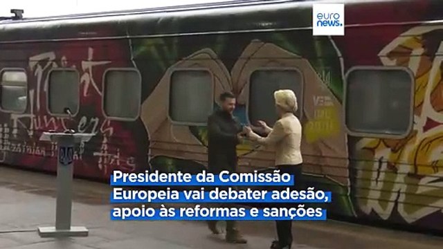 Ursula von der Leyen na Ucrânia para discutir adesão, apoio financeiro e sanções à Rússia