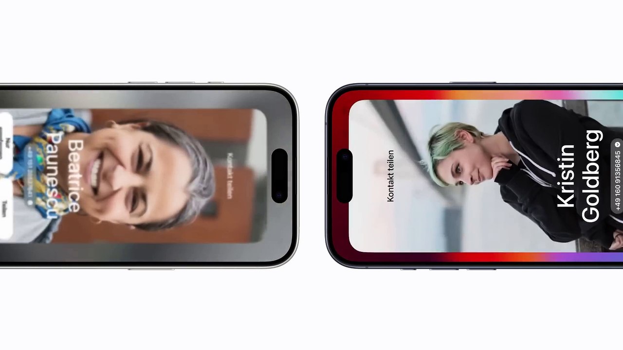Namedrop auf einem iphone verwenden