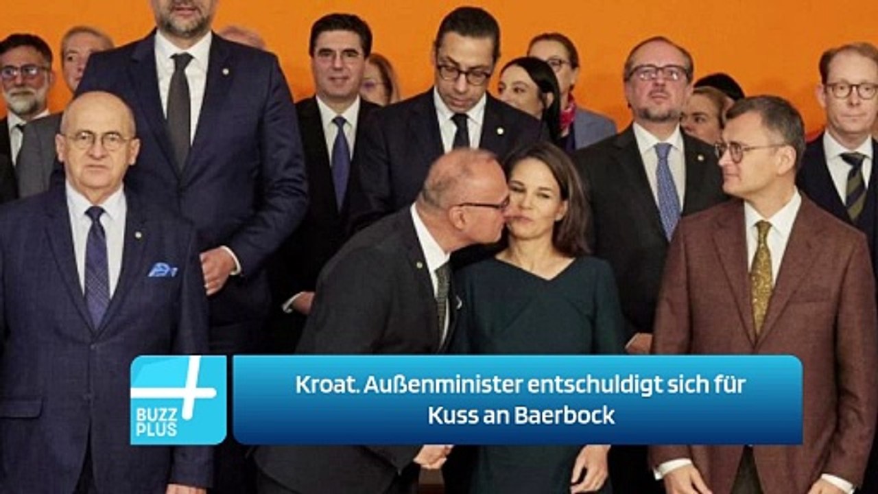 Kroat. Außenminister entschuldigt sich für Kuss an Baerbock