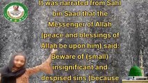 chote mote gunah.Inspiring Islamic Video | hadith pak |Hadith e kisa |Hadith about minor sins| hadis sharif |