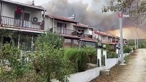 Çanakkale'de orman yangını yerleşim yerlerini tehdit ediyor
