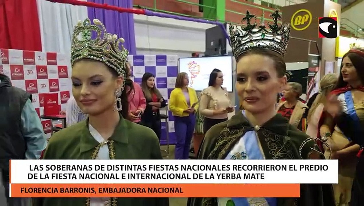 Las soberanas de distintas fiestas nacionales recorrieron el predio de la Fiesta Nacional e Internacional de la Yerba Mate