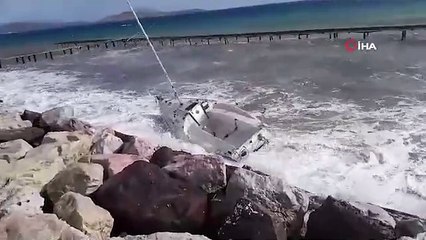 Bodrum'da Etkili Olan Fırtına Tekneleri Batırdı