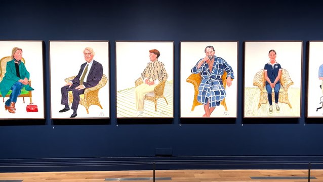 David Hockney: Never-seen-before portraits dazzle visitors at London’s National Portrait Gallery