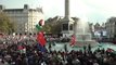 Aerial footage shows pro-Palestine demonstrators on Trafalgar Square