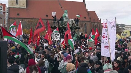 آلاف المتظاهرين في برلين تضامنا مع الفلسطينيين