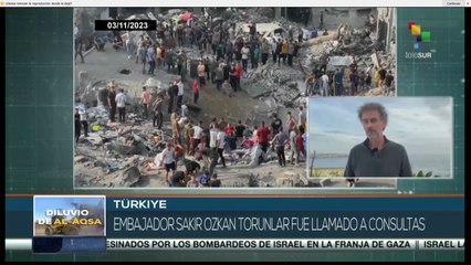 Gobierno de Türkiye retira su embajador en Israel