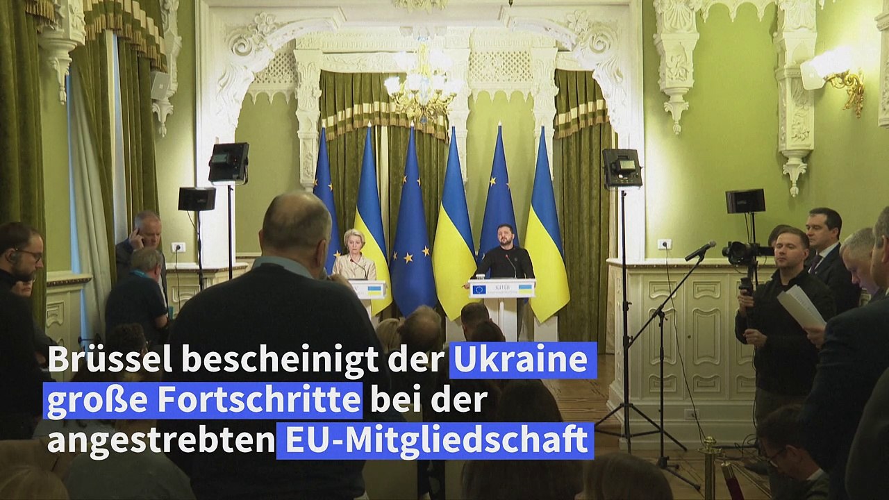 Von der Leyen: Ukraine macht 'große Fortschritte' auf Weg in EU