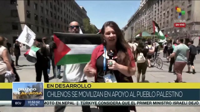 Chilenos se movilizan en respaldo a pueblo gazatí