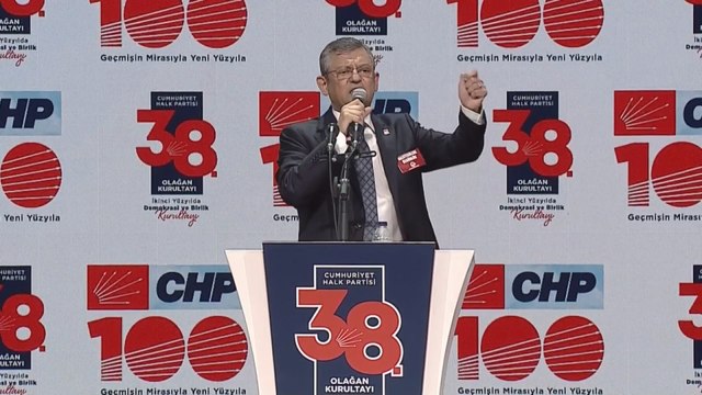 CHP 38. Olağan Kurultayı'nda genel başkan adayı Özgür Özel konuştu