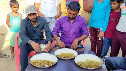 chicken kidney liver rice eating challenge