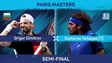 Télécharger la video: Dimitrov upsets Tsitsipas to reach second career Masters 1000 final