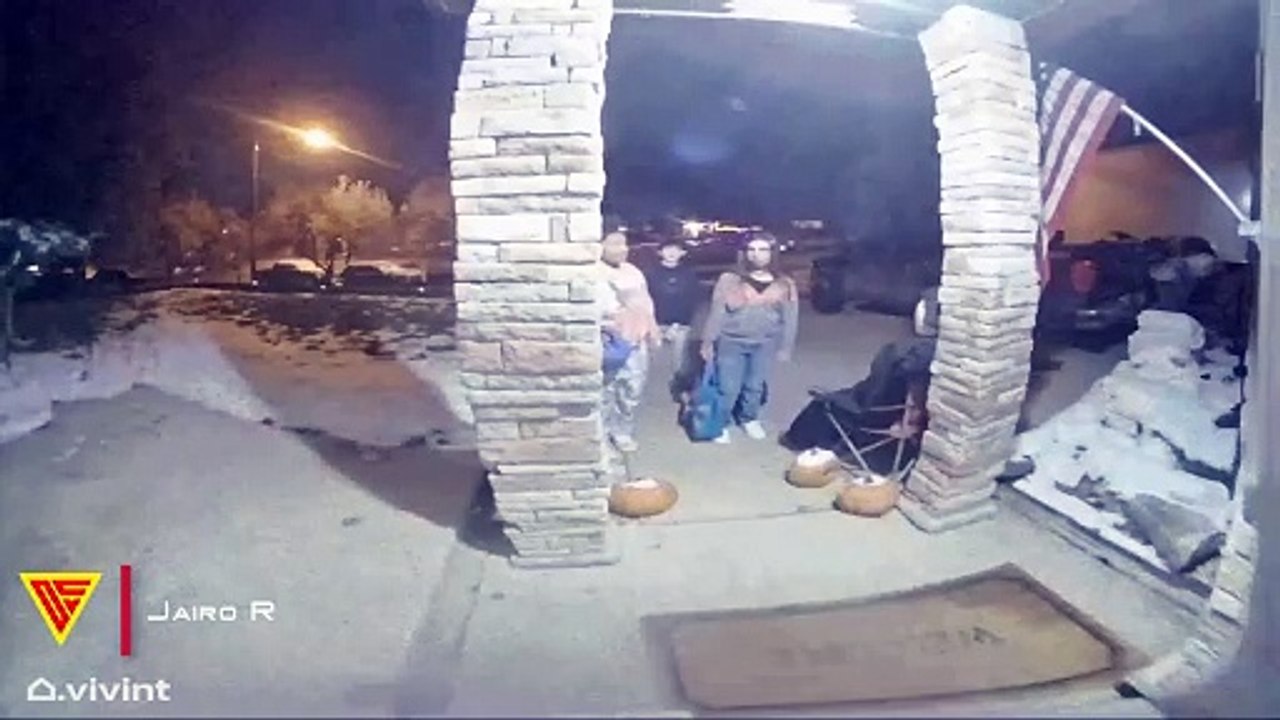 Crazy Halloween Scare Prank Caught on Vivint Doorbell Camera | Doorbell Camera Video