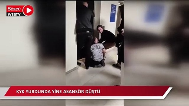 KYK yurdunda yine asansör düştü