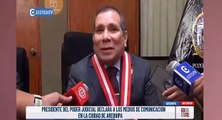 El presidente del Poder Judicial se burla de las declaraciones de Dina Boluarte.