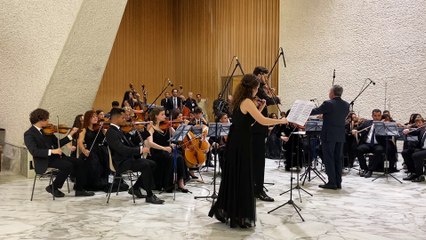 Orquestra Criança Cidadã, do Recife, toca para o Papa Francisco no Vaticano
