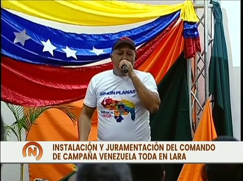 Lara | Ángel Prado, alcalde del mcpio. Simón Planas juramentó al Comando de Campaña Venezuela Toda