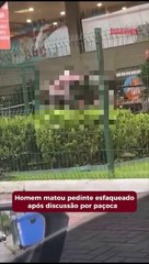 VÍDEO: Homem que matou pedinte esfaqueado teria tido discussão por causa de paçoca