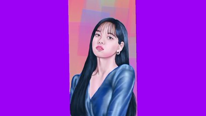 Menggambar digital Lisa blackpink yang anggun.