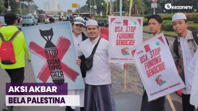 Massa Aksi Akbar Bela Palestina Mulai Bergeser ke Kedubes AS Pagi Ini