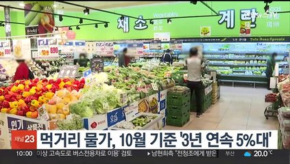먹거리 물가, 10월 기준 '3년 연속 5%대'