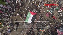 Aksi Bela Palestina dari Pantauan Udara