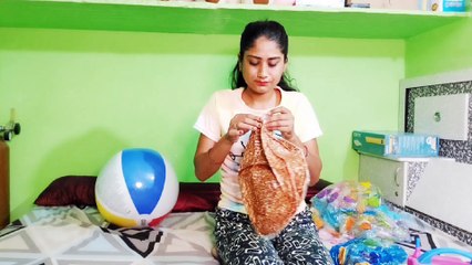 Blowing up 4 24" & 2 42" beach balls part 1/royal khushi