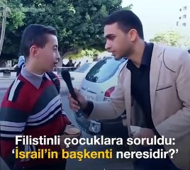 Filistinli çocuklar Anadolu’daki çocuklara böyle mesaj gönderdi! İsrail’in başkenti neresidir?