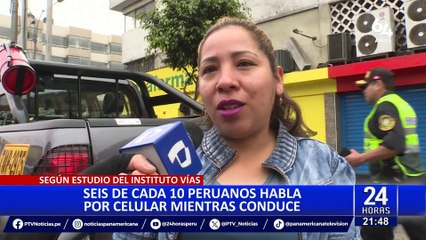 Seis de cada 10 peruanos habla por celular mientras conduce, según estudio