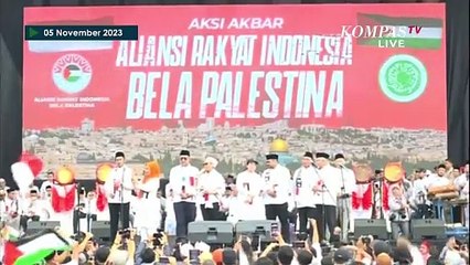 Puisi Menlu Retno Marsudi di Aksi Bela Palestina Lintas Agama di Monas