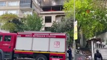 Bursa'da korkutan yangın Alevler binanın çatısını küle çevirdi