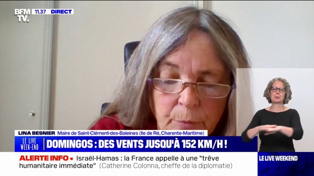 Lina Besnier, maire de Saint-Clément-des-Baleines (Charente-Maritime): Les arbres sont fragilisés (...) je demande aux gens d'être prudents